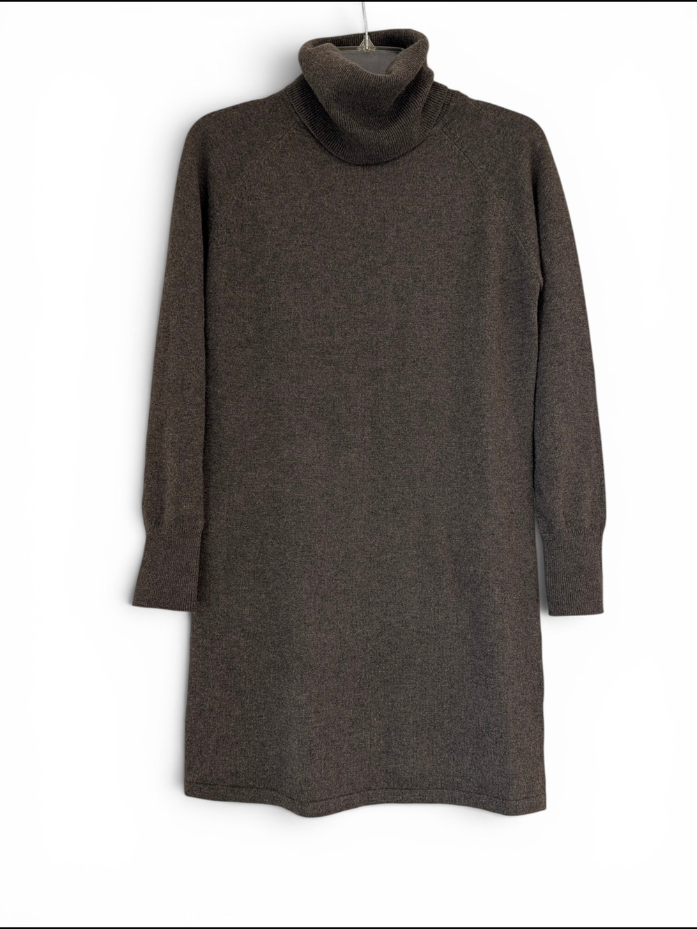 Quince Brown Knit Turtleneck Long Sleeve Dress Size S